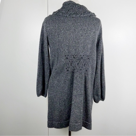 Alfani Gray Long Sleeve Ruffle Collar Pea Coat w/ Pockets | Size M - Picture 6 of 6